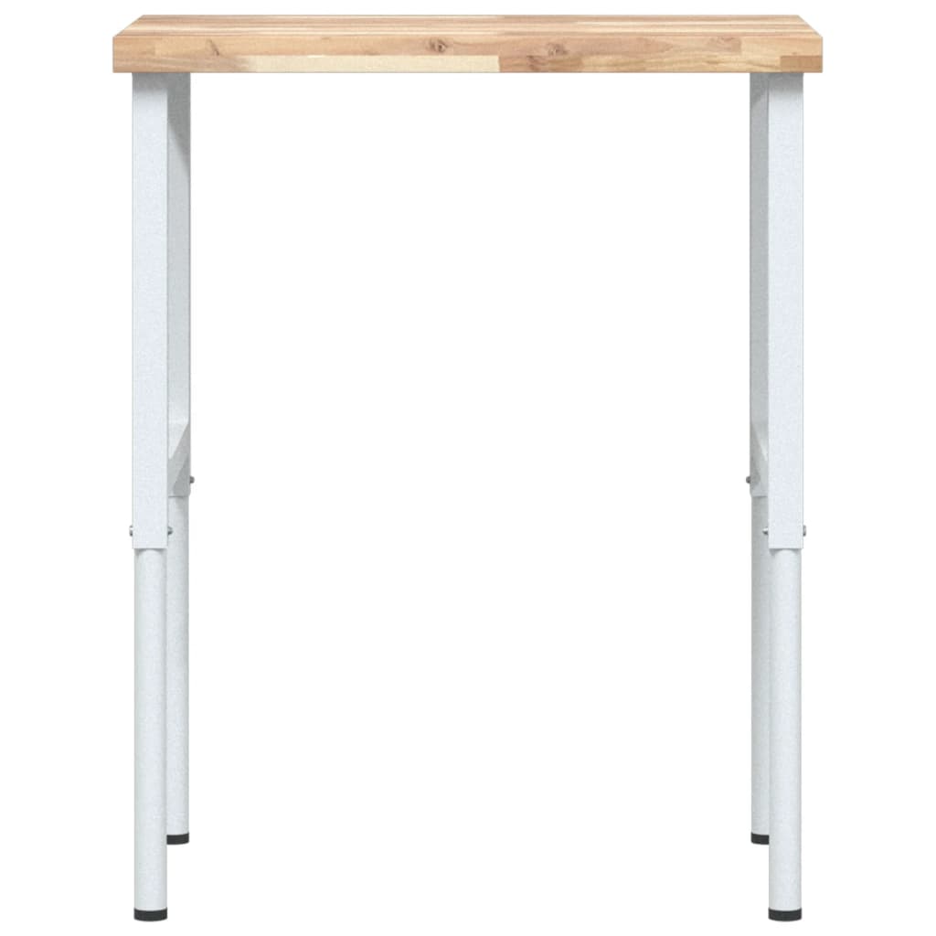 arbejdsbænk 80x60x(73-99,5) cm massivt akacietræ rektangulær