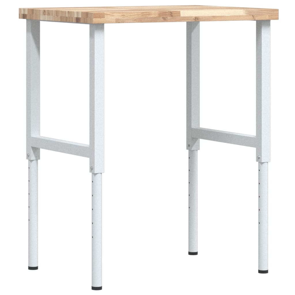 arbejdsbænk 80x60x(73-99,5) cm massivt akacietræ rektangulær