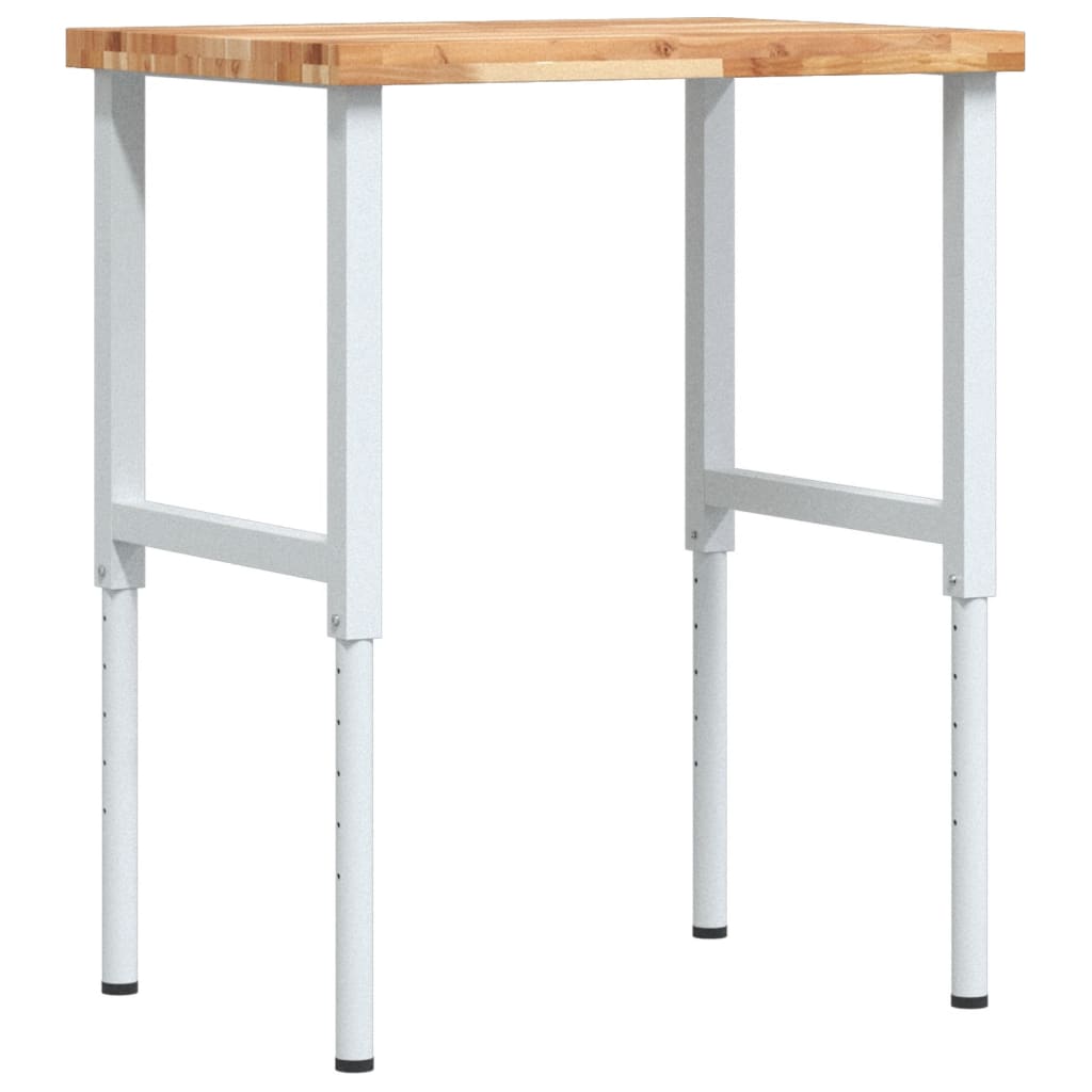 arbejdsbænk 80x60x(73-99,5) cm massivt akacietræ rektangulær