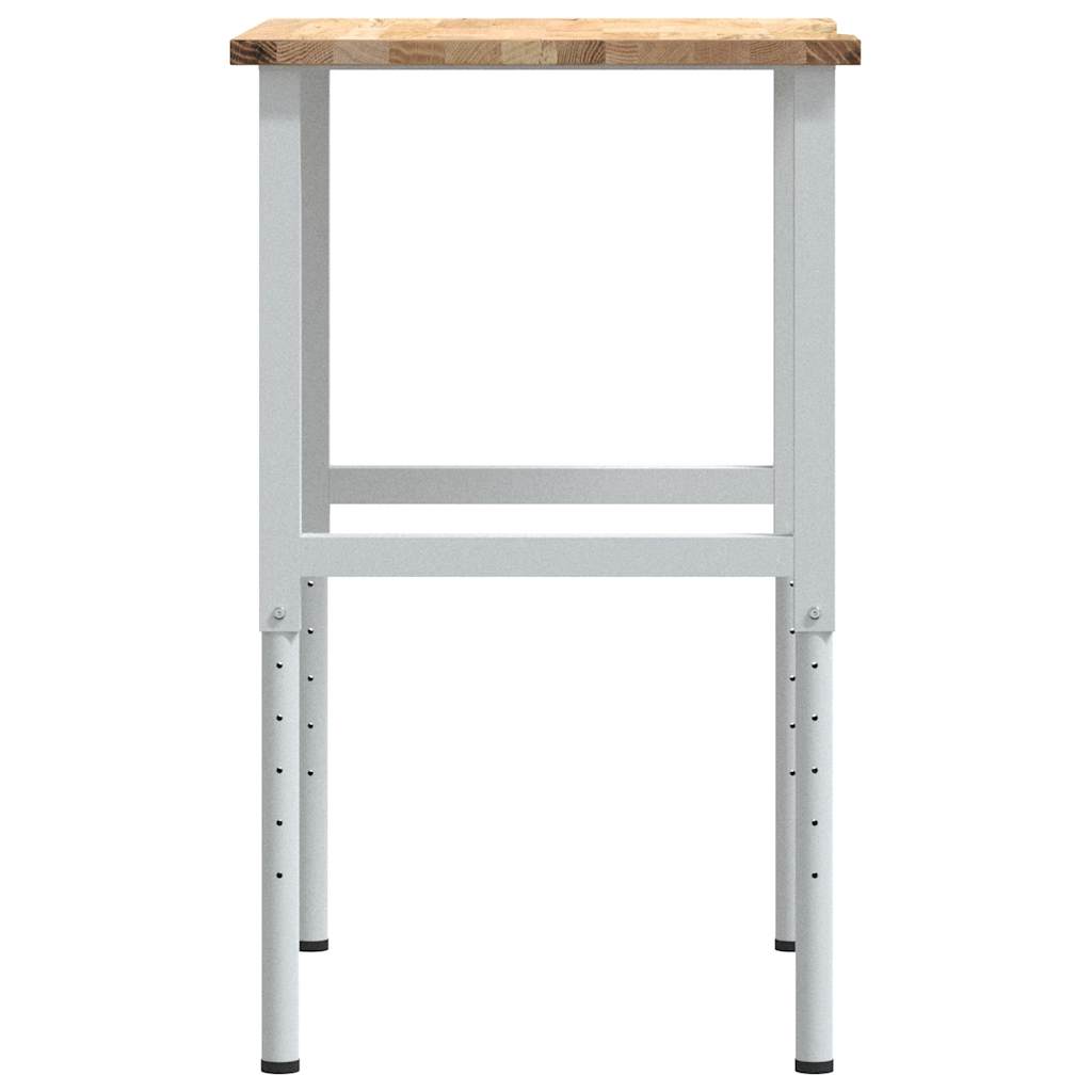 arbejdsbænk 80x60x(71,5-98) cm massivt egetræ