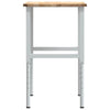 arbejdsbænk 80x60x(71,5-98) cm massivt egetræ