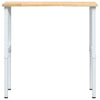 arbejdsbænk 100x60x(71,5-98) cm massivt egetræ