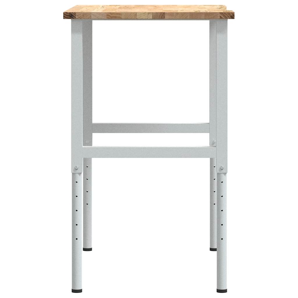 arbejdsbænk 100x60x(71,5-98) cm massivt egetræ
