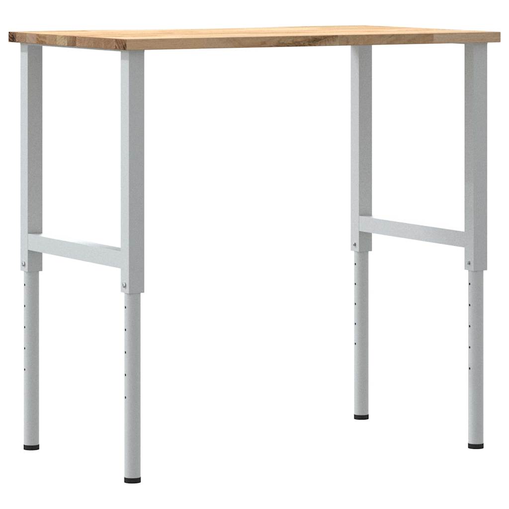 arbejdsbænk 100x60x(71,5-98) cm massivt egetræ