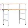 arbejdsbænk 100x60x(71,5-98) cm massivt egetræ