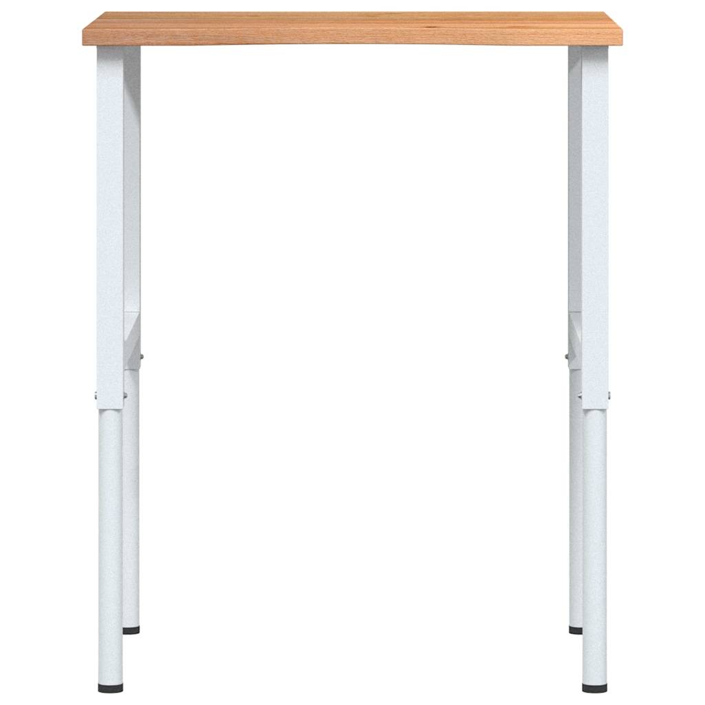 arbejdsbænk 80x60x(71,5-98) cm massivt egetræ