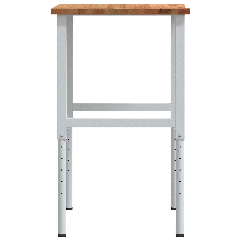 arbejdsbænk 80x60x(71,5-98) cm massivt egetræ
