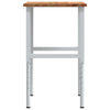arbejdsbænk 80x60x(71,5-98) cm massivt egetræ
