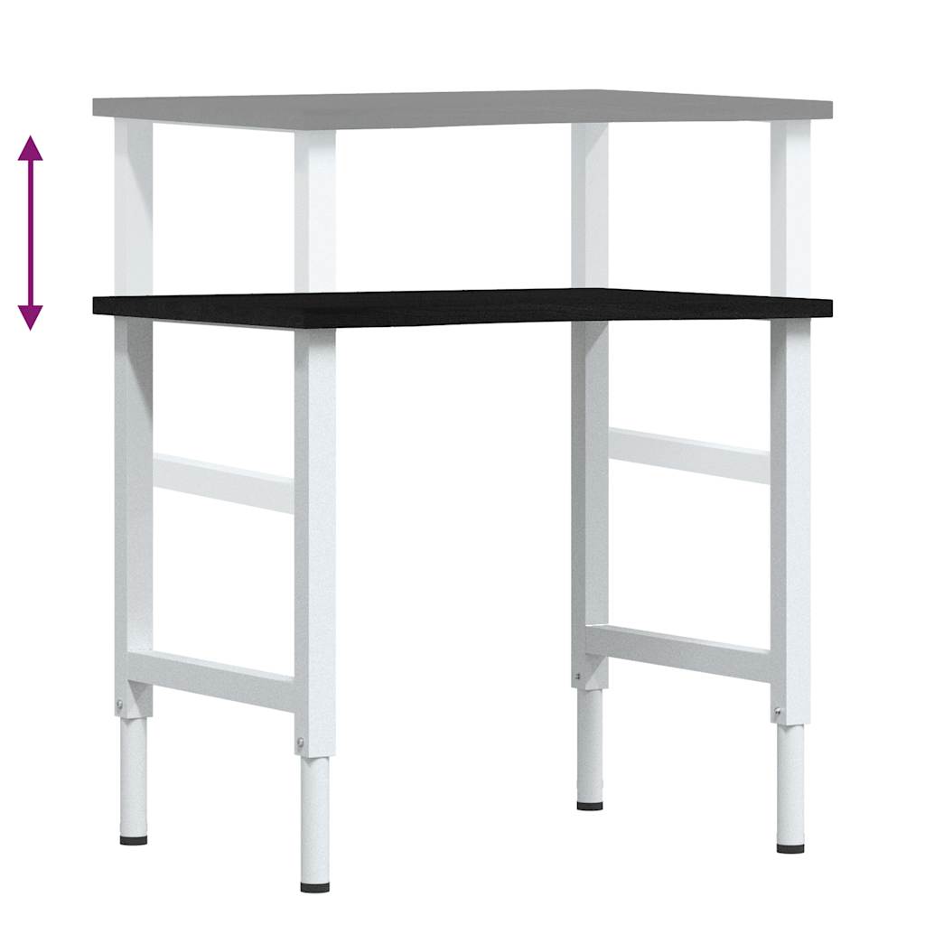 arbejdsbænk 80x60x(71,5-98) cm massivt egetræ