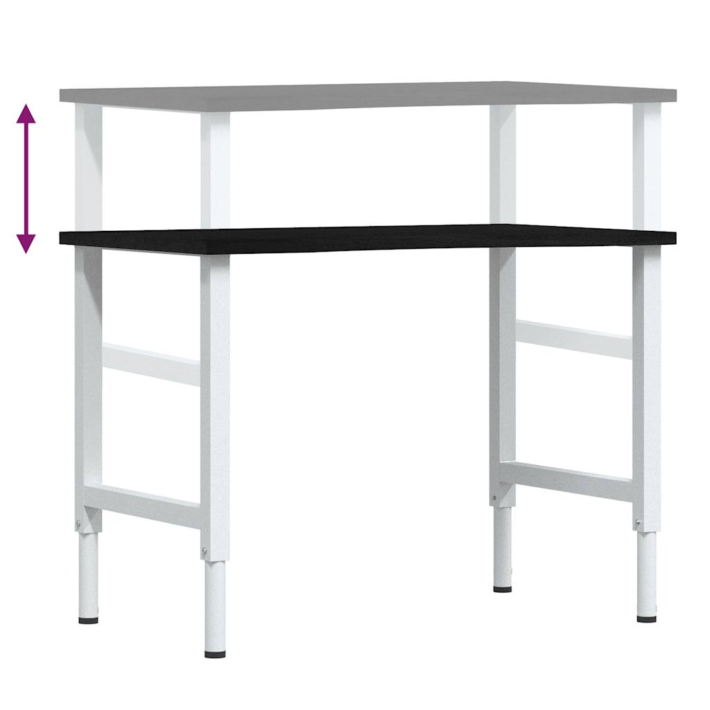 arbejdsbænk 100x60x(71,5-98) cm massivt egetræ