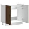 underskab til vask Kalmar 80x46x81,5 cm konstrueret træ brun eg