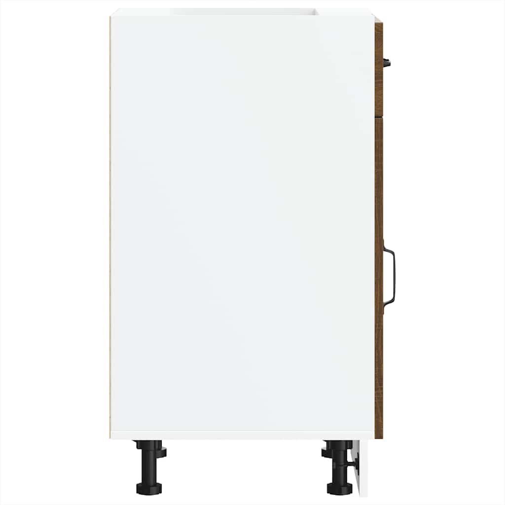 køkkenunderskab Kalmar konstrueret træ brun egetræsfarve