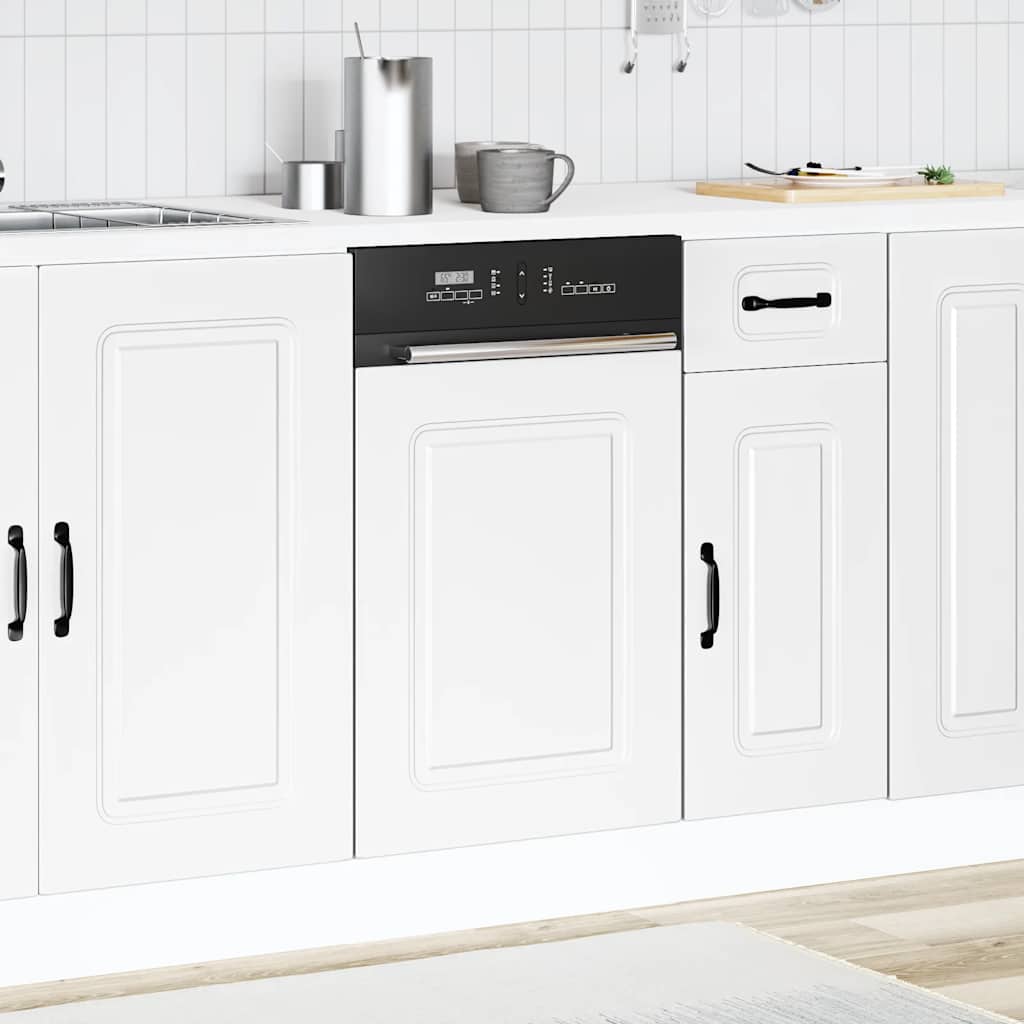 låge til opvaskemaskine Kalmar 45x1,5x67cm konstrueret træ hvid