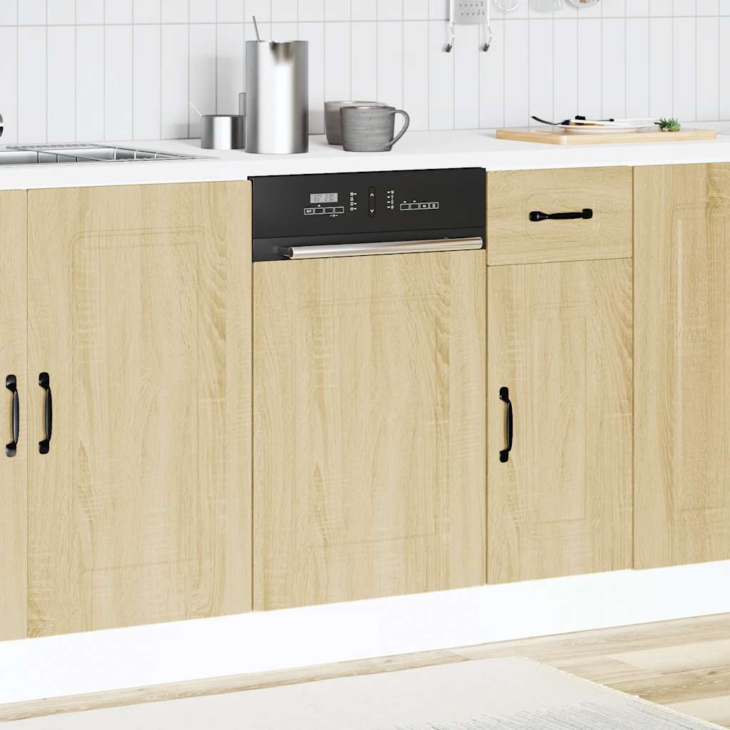 låge til opvaskemaskine Kalmar 45x1,5x67 cm sonoma-eg