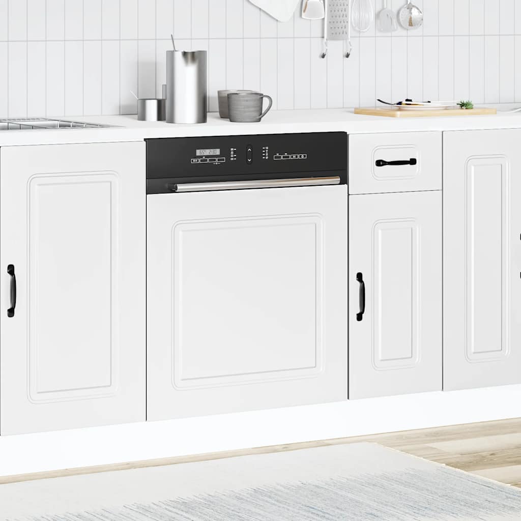 låge til opvaskemaskine Kalmar 60x1,5x67cm konstrueret træ hvid