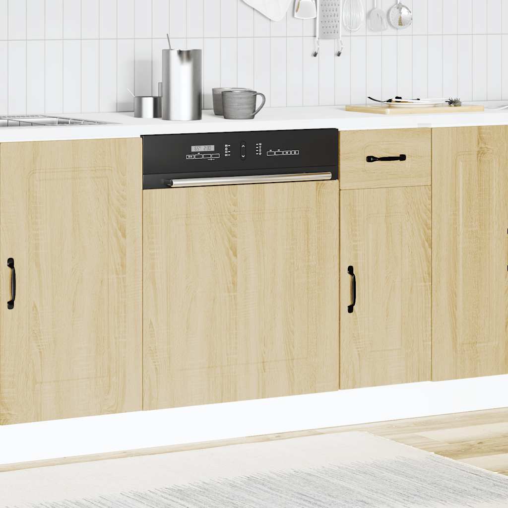 låge til opvaskemaskine Kalmar 60x1,5x67 cm sonoma-eg