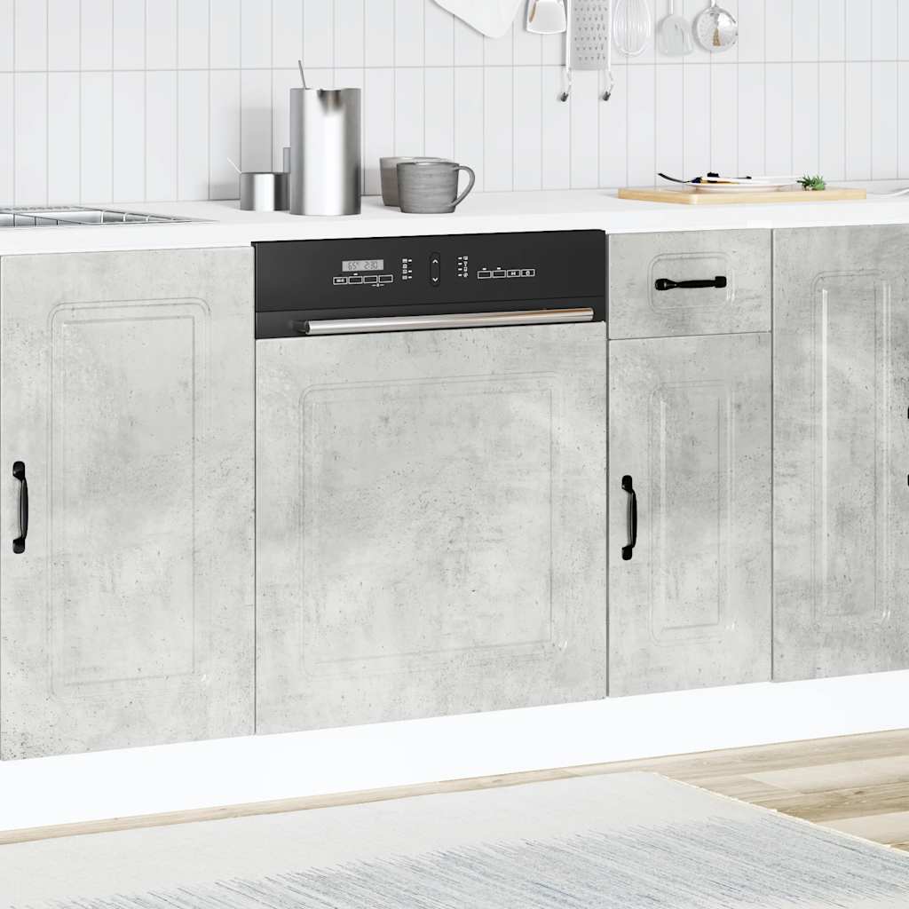 låge til opvaskemaskine Kalmar 60x1,5x67 cm betongrå