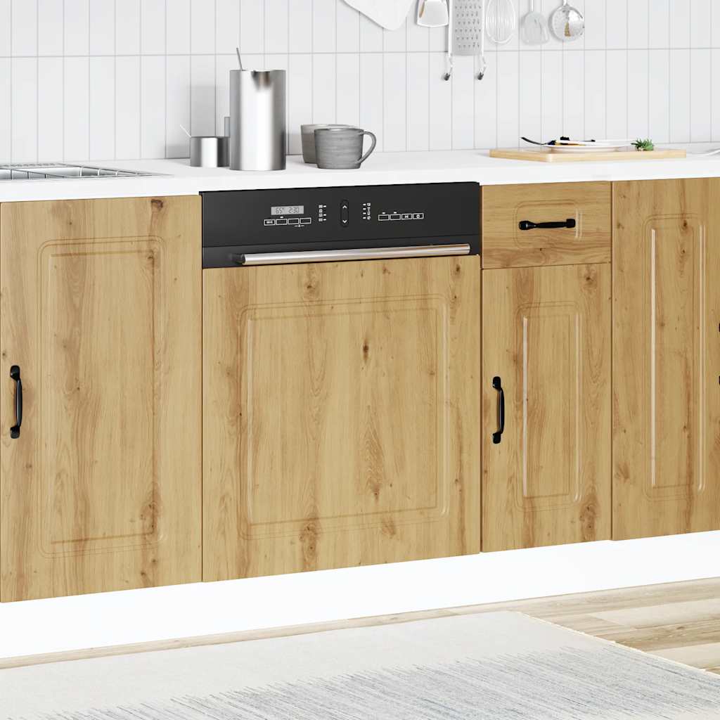 låge til opvaskemaskine Kalmar 60x1,5x67 cm egetræsfarvet