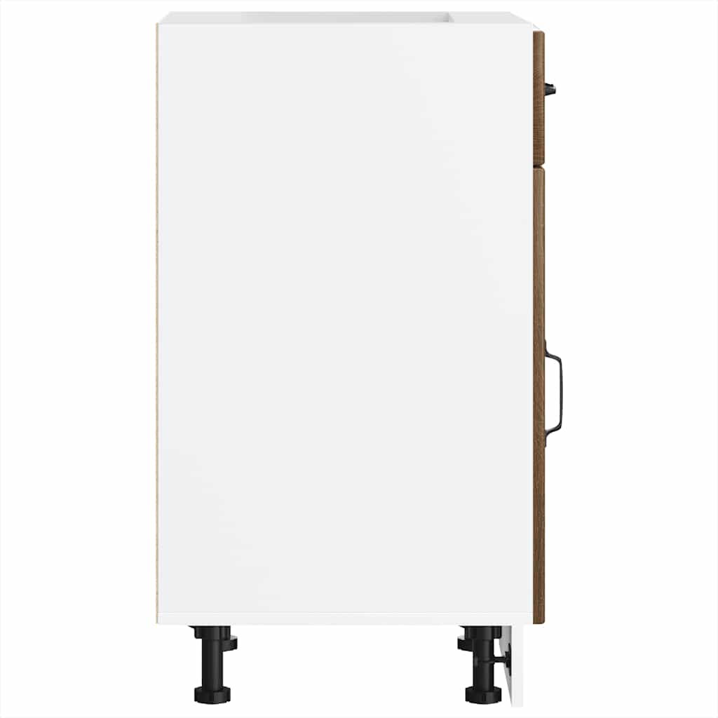 køkkenunderskab Lucca konstrueret træ brun egetræsfarve