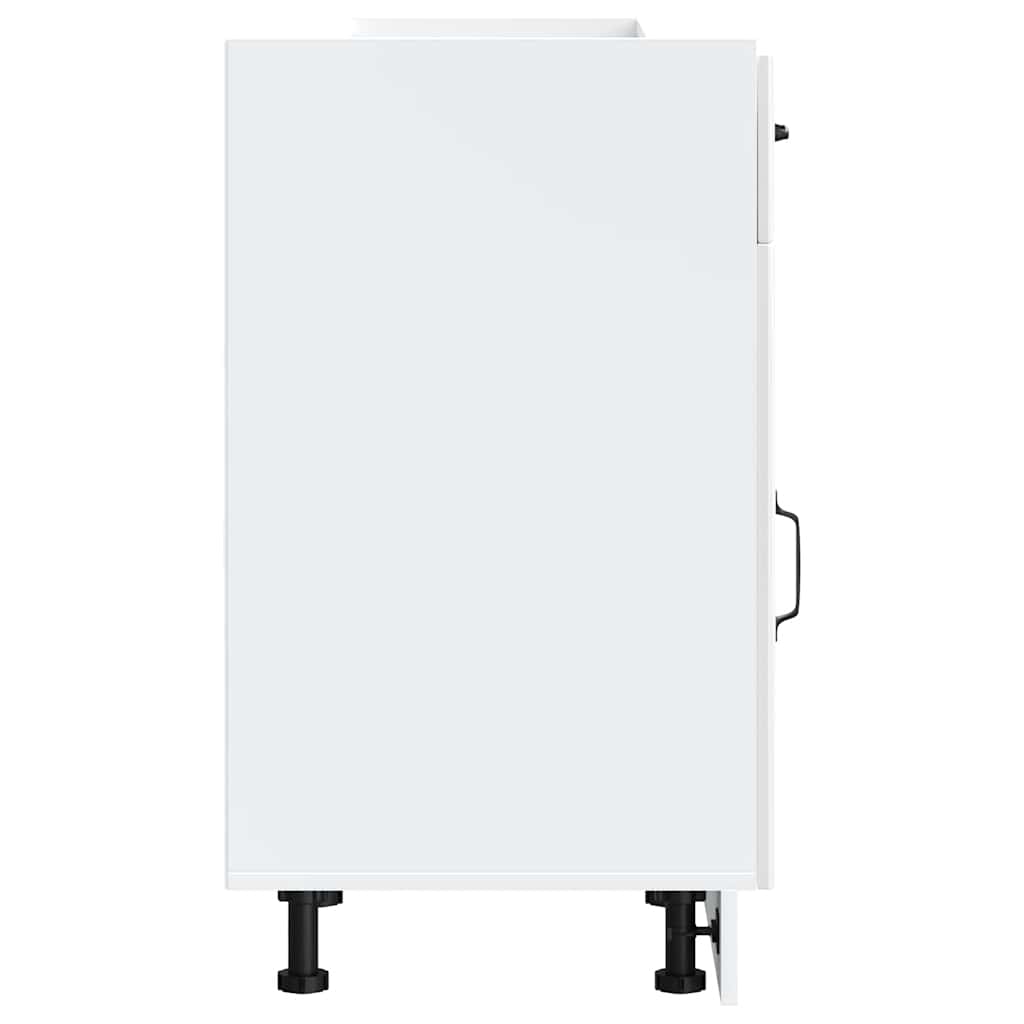 køkkenunderskab Lucca konstrueret træ hvid højglans