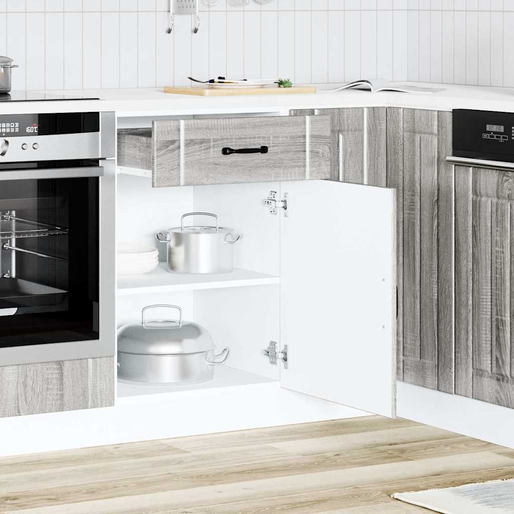 køkkenunderskab Lucca konstrueret træ grå sonoma