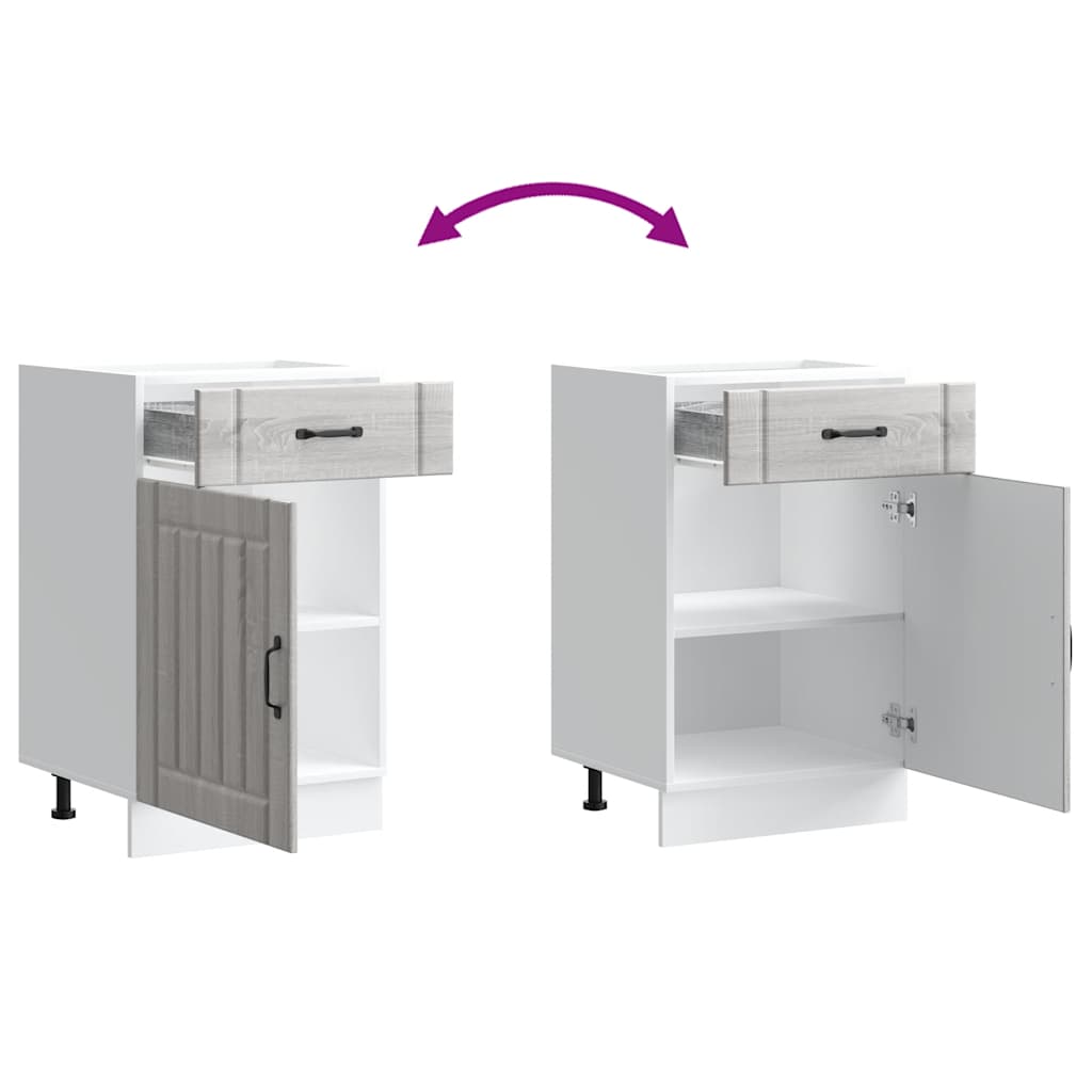 køkkenunderskab Lucca konstrueret træ grå sonoma