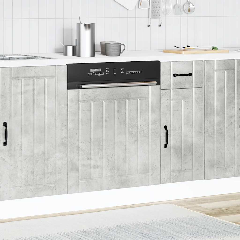 opvaskemaskinepanel Lucca konstrueret træ beton grå