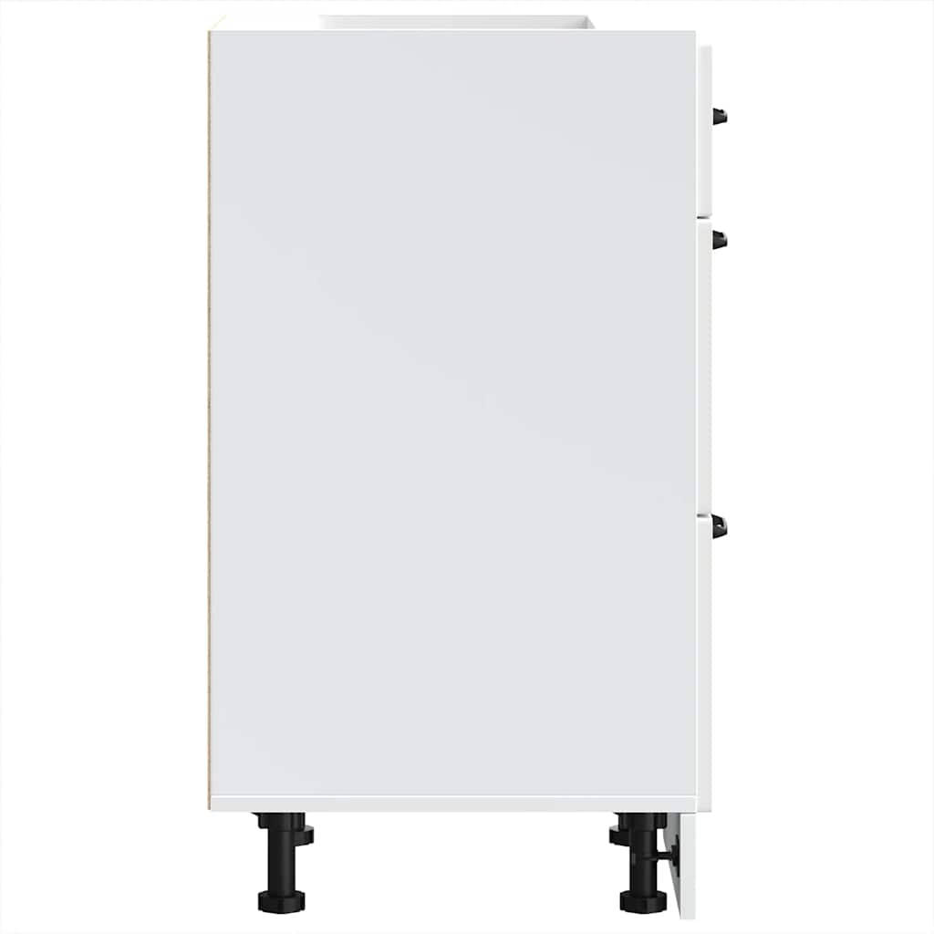 køkkenunderskab Kalmar hvidt konstrueret træ