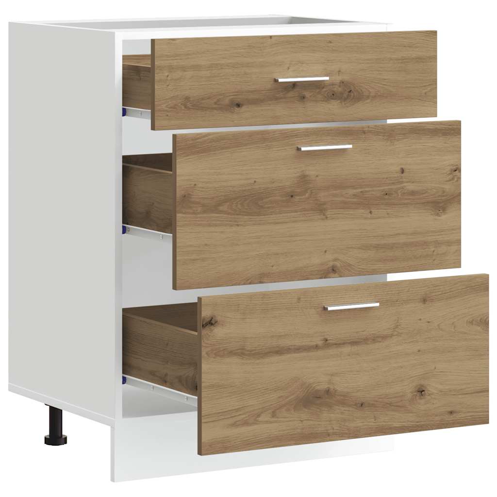 køkkenunderskab konstrueret træ kunsteg