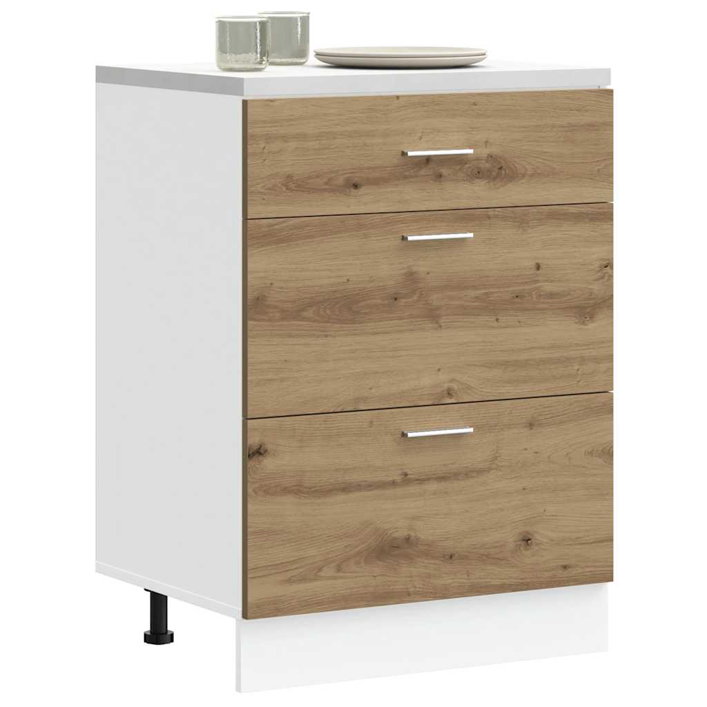 køkkenunderskab konstrueret træ kunsteg