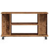 tv-skab med hjul 80x40x45 cm konstrueret træ antikt trælook