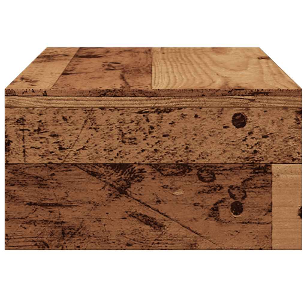 skærmstander 42x24x13 cm konstrueret træ antikt træ