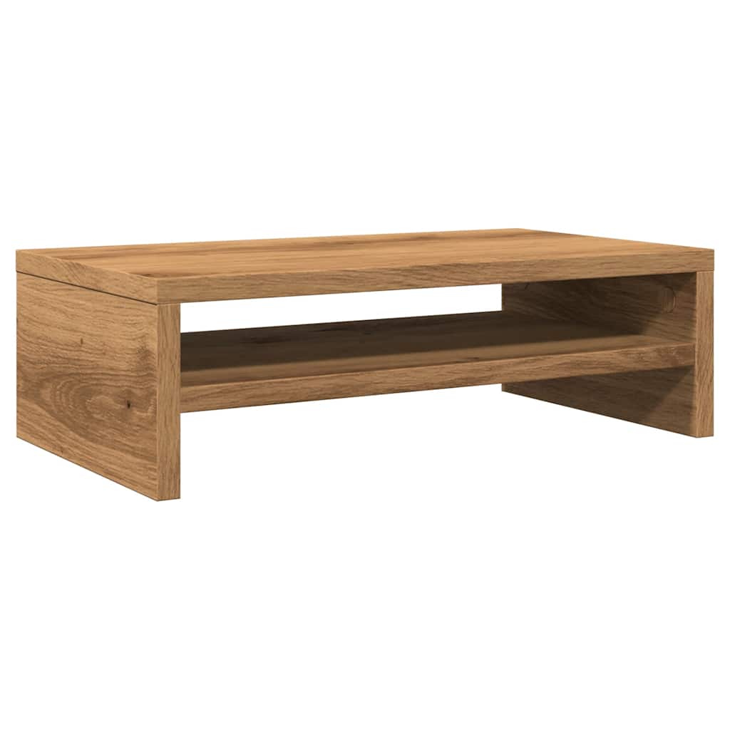 skærmstander 42x24x13 cm konstrueret træ egetræ
