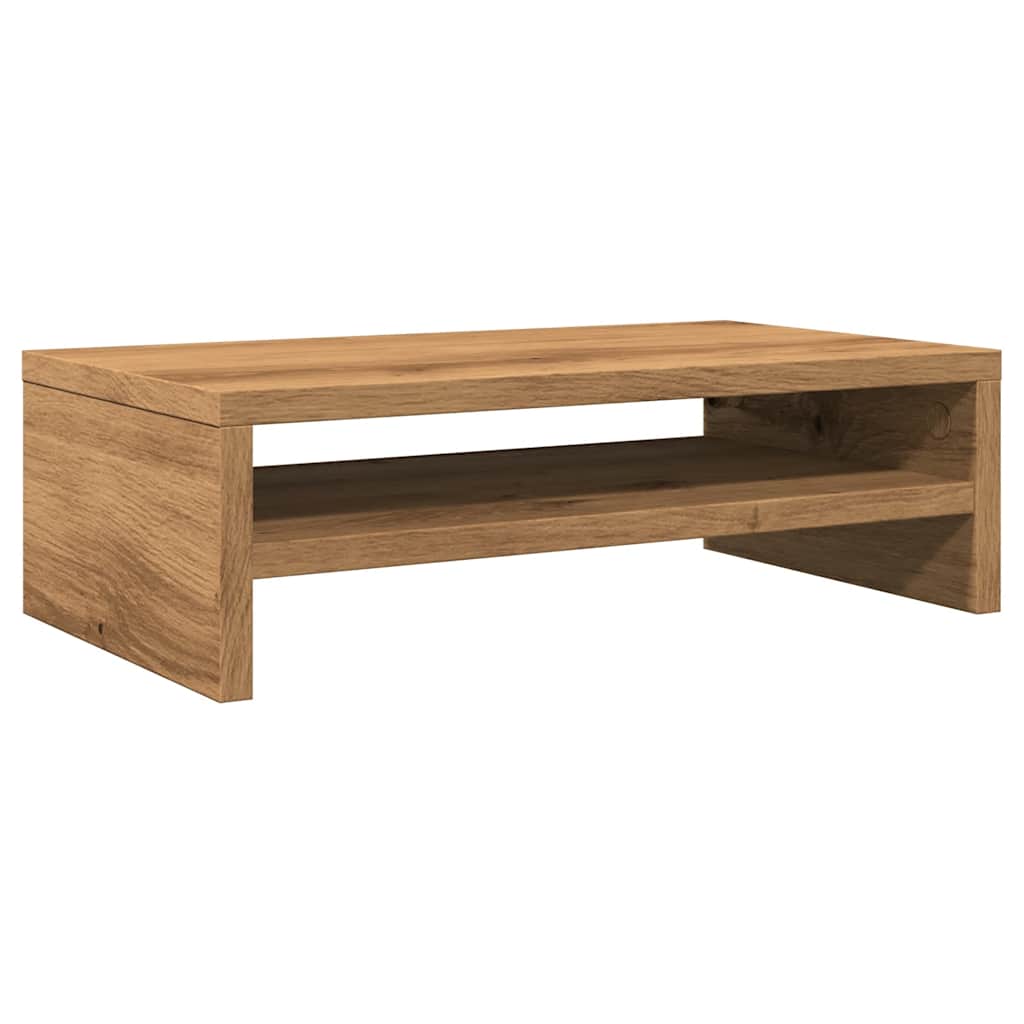 skærmstander 42x24x13 cm konstrueret træ egetræ