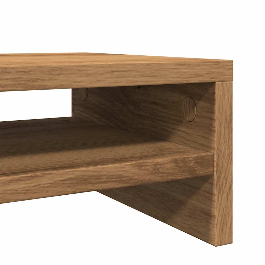 skærmstander 42x24x13 cm konstrueret træ egetræ