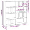 bogreol/rumdeler 105x24x102 cm kunsteg