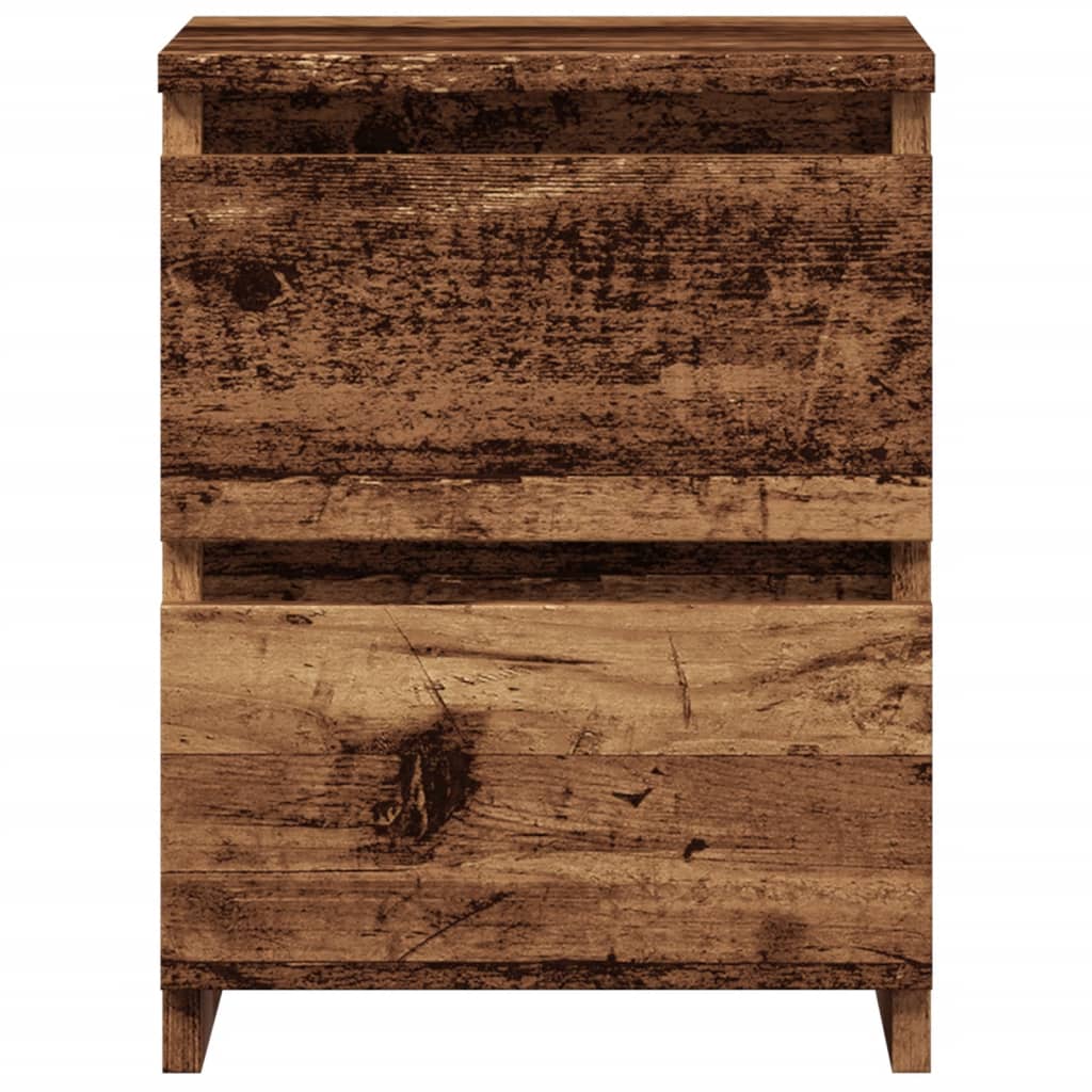 sengebord 30x30x40 cm konstrueret træ antikt trælook - Flotthjem
