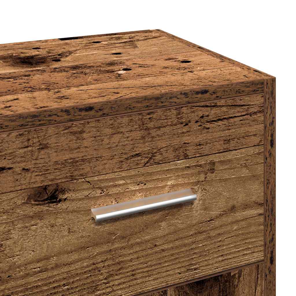 skænk 91x28x75 cm konstrueret træ antikt træ