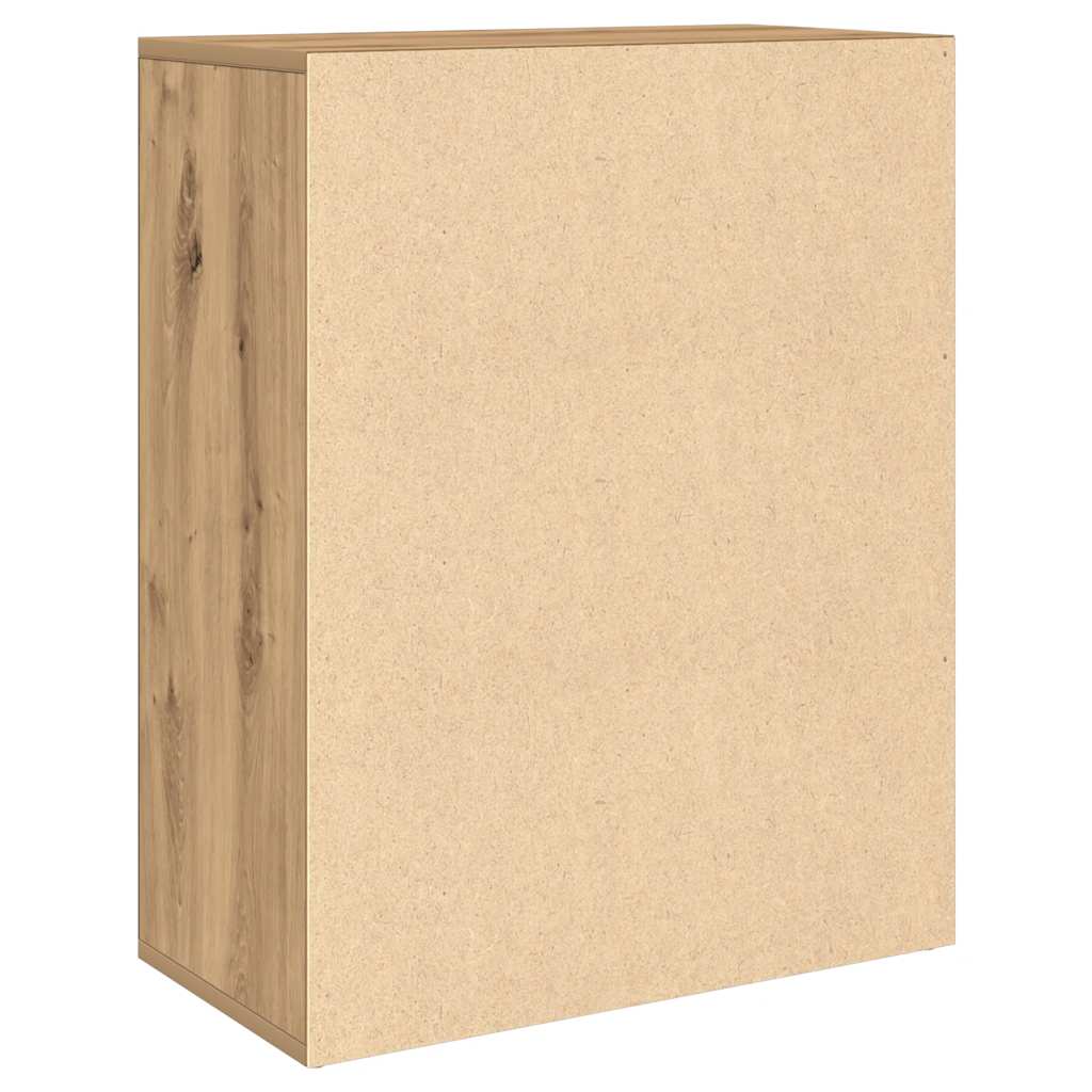 skænk 60x30x75 cm konstrueret træ egetræsfarve