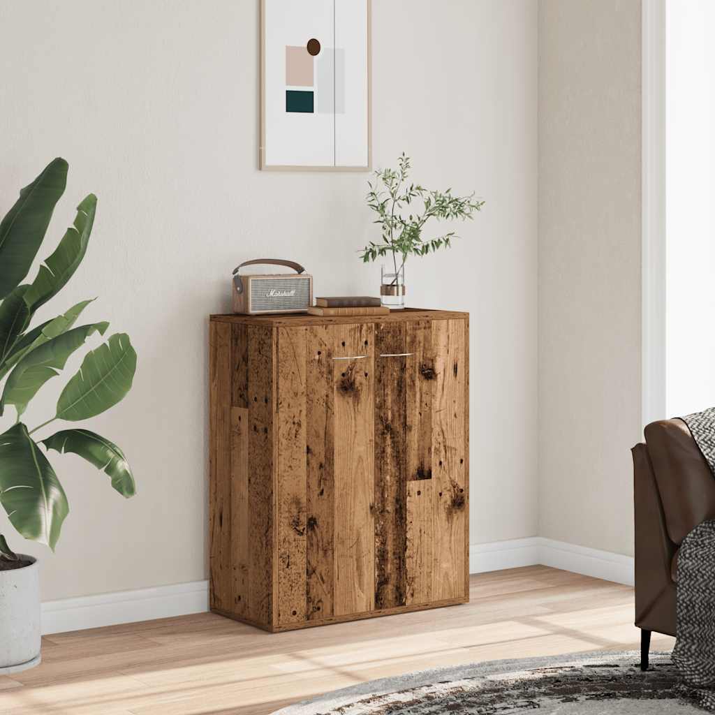 skænk 60x30x75 cm konstrueret træ antikt træ