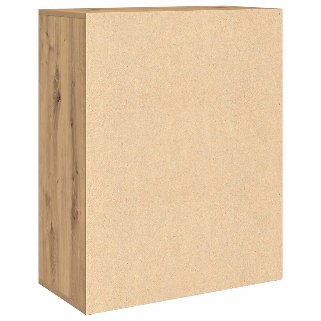 skænk 60x30x75 cm konstrueret træ egetræsfarve