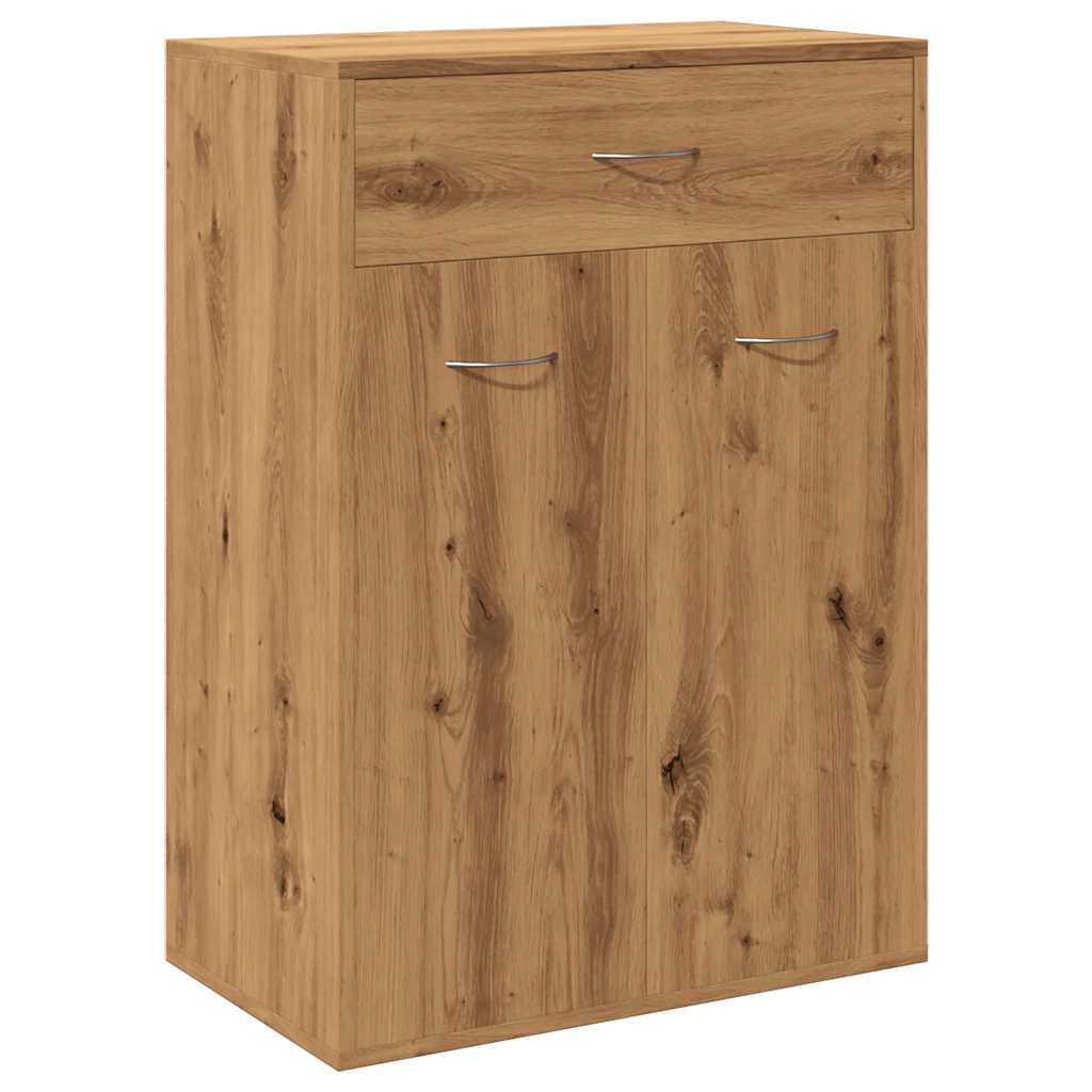 skoskab 60x35x84 cm konstrueret træ kunsteg