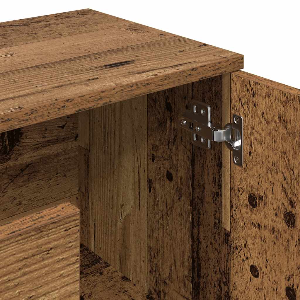 skænk 90x29,5x65 cm konstrueret træ antikt trælook