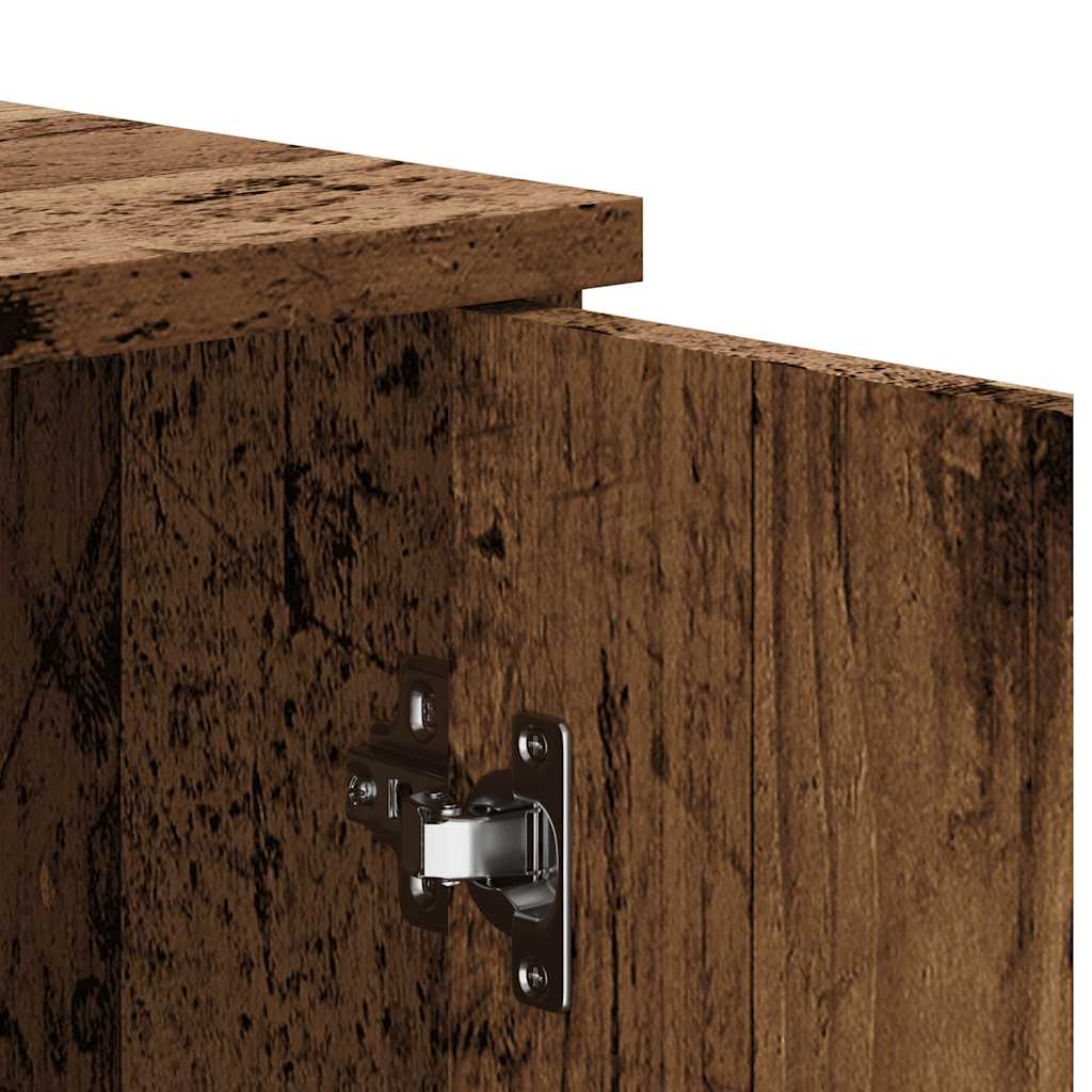 skænk 80x36x75 cm konstrueret træ antikt træ