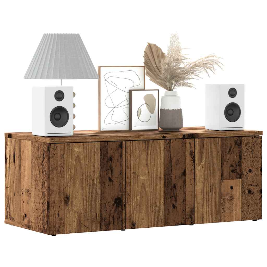 tv-skab 80x34x30 cm konstrueret træ antikt træ