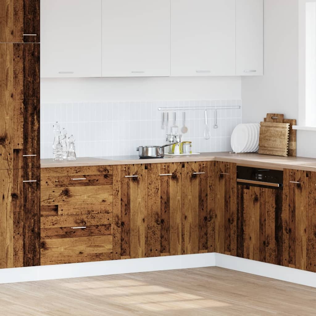 underskab "Lyon" gammelt træ 60x46x81,5 cm konstrueret træ