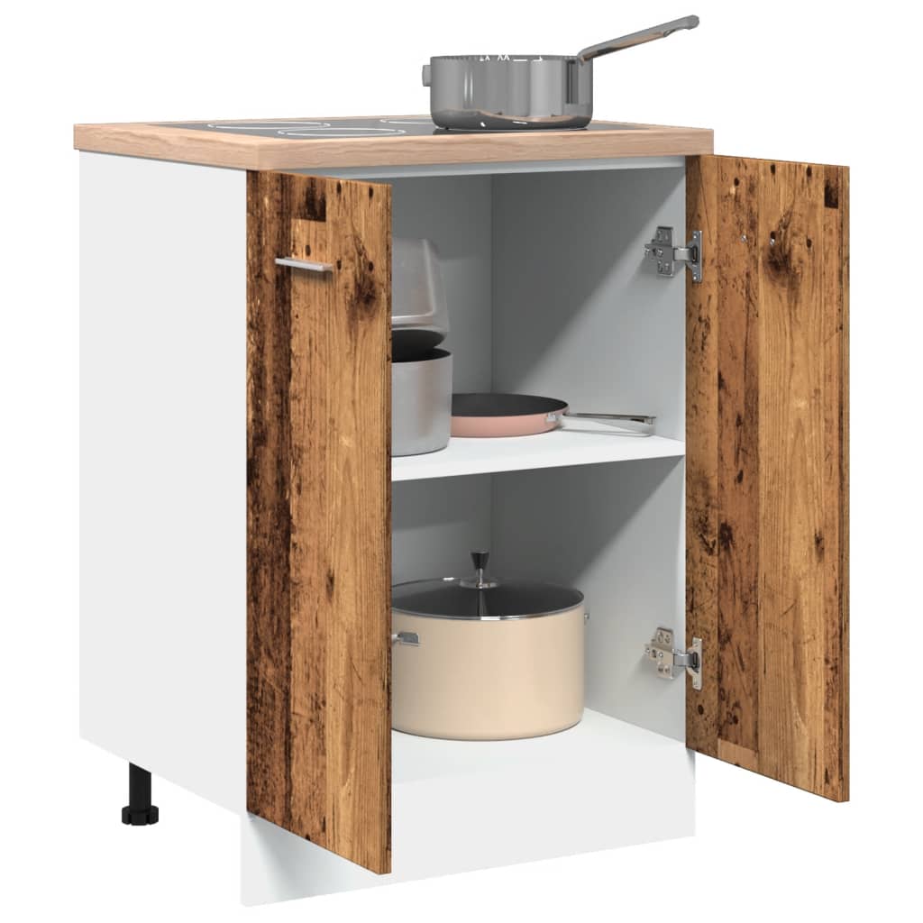 underskab "Lyon" gammelt træ 60x46x81,5 cm konstrueret træ