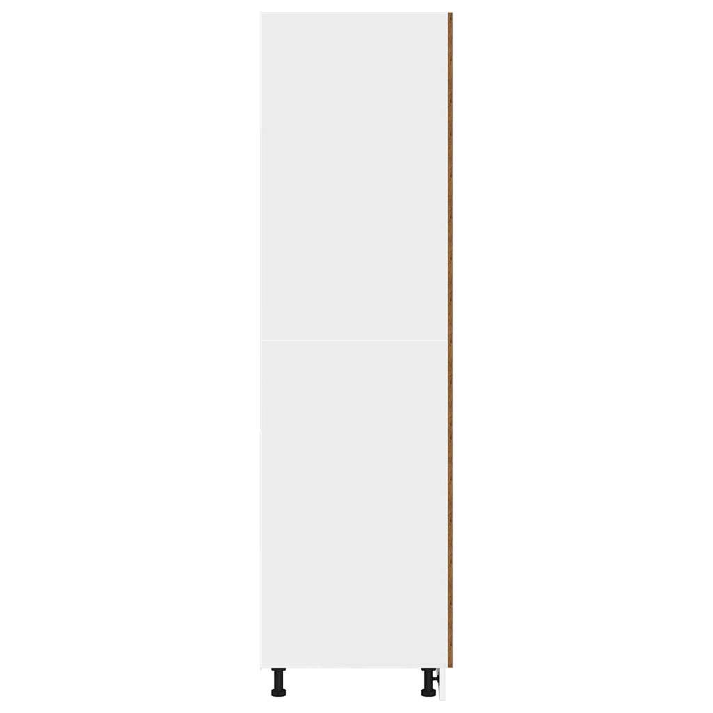 køleskabsskab "Lyon" gammelt træ 60x57x207 cm konstrueret træ