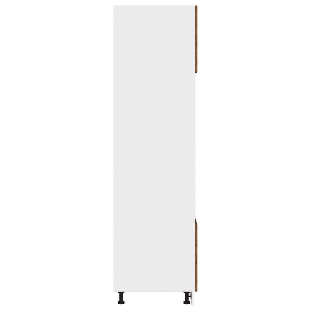 mikrobølgeovnsskab "Lyon" gammelt træ 60x57x207 cm konstrueret træ