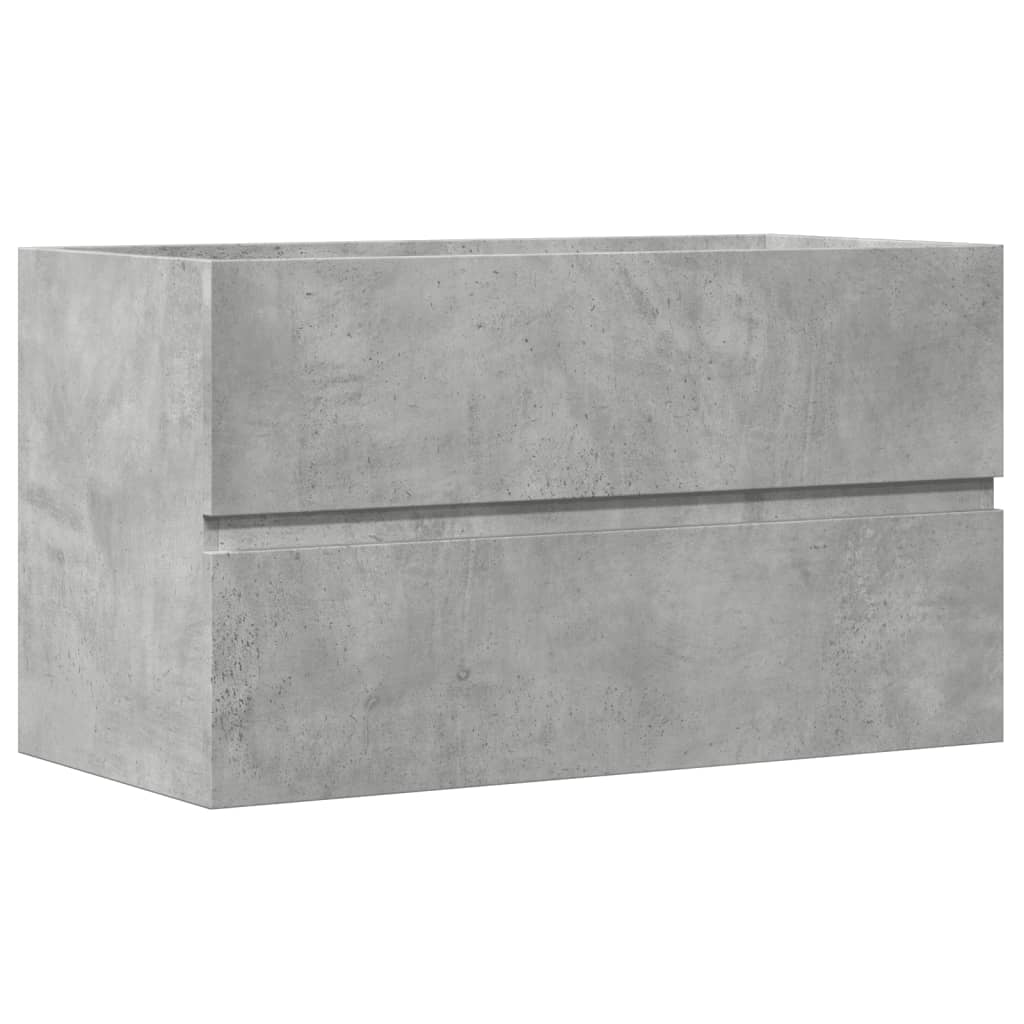 vaskeskab 90x38,5x45 cm konstrueret træ betongrå